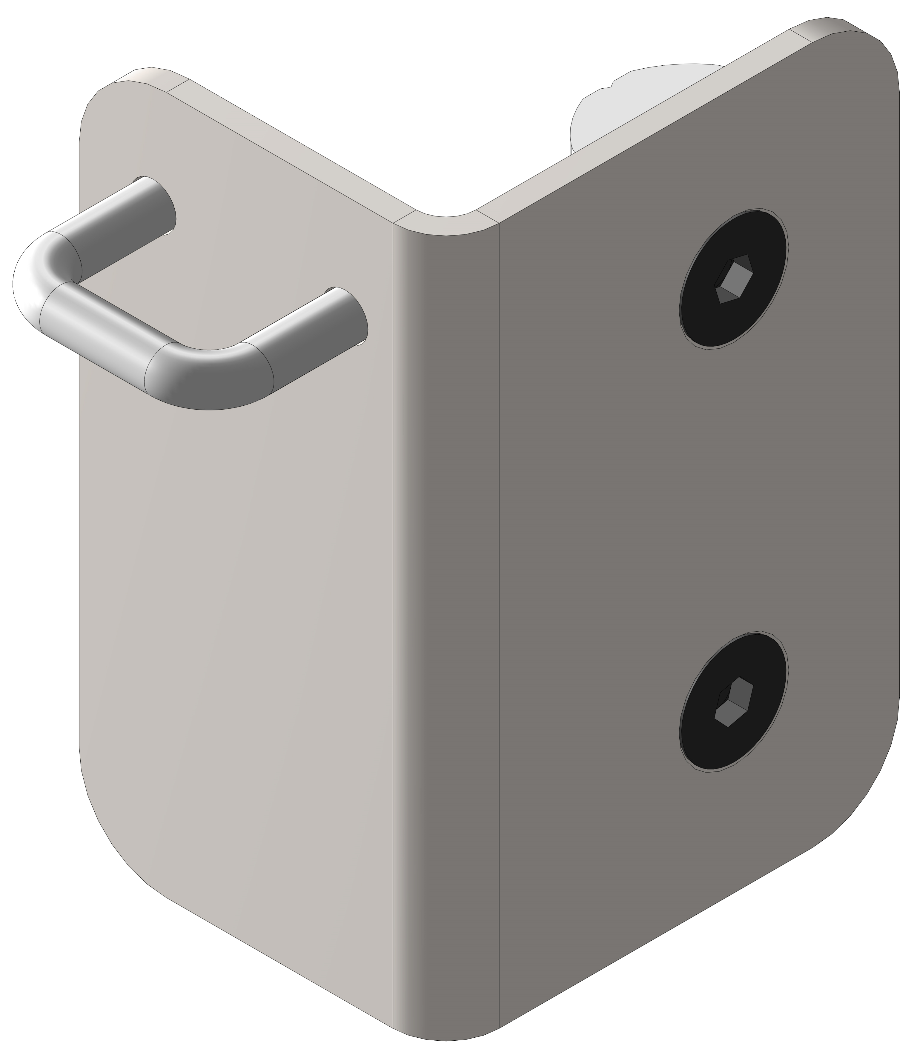 406 HD Locking Door Catch Strike Plate Kit